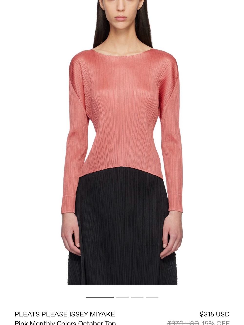 Issey Miyake - Pleated Long-Sleeve Top